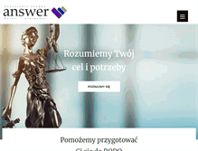 Tablet Screenshot of answer.com.pl