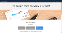 Desktop Screenshot of answer.ly